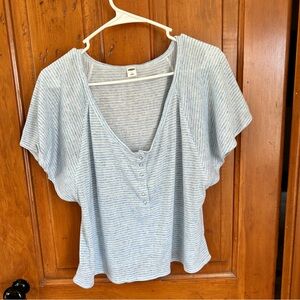 Striped Blue Women's Top
